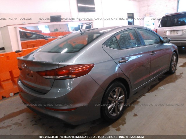 5NPD84LF8JH304375 - 2018 HYUNDAI ELANTRA SEL/VALUE/LIMITED GRAY photo 4