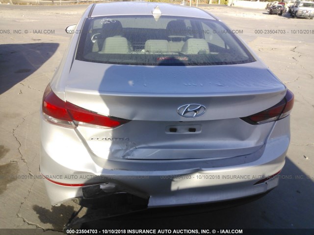 5NPD84LF2JH291025 - 2018 HYUNDAI ELANTRA SEL/VALUE/LIMITED SILVER photo 6