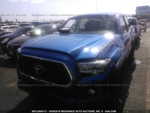 3TMCZ5AN5JM145611 - 2018 TOYOTA TACOMA DBL CAB/SR/TRDSPT/OR/PRO ლურჯი ფოტო 6