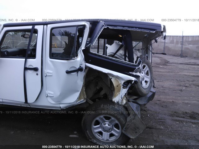 1C4BJWKG3FL690871 - 2015 JEEP WRANGLER UNLIMITE SPORT WHITE photo 6