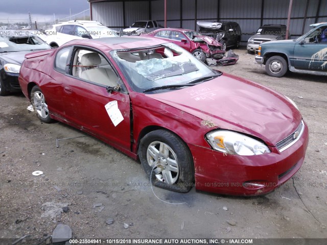 2G1WK15K279137812 - 2007 CHEVROLET MONTE CARLO LT RED photo 1