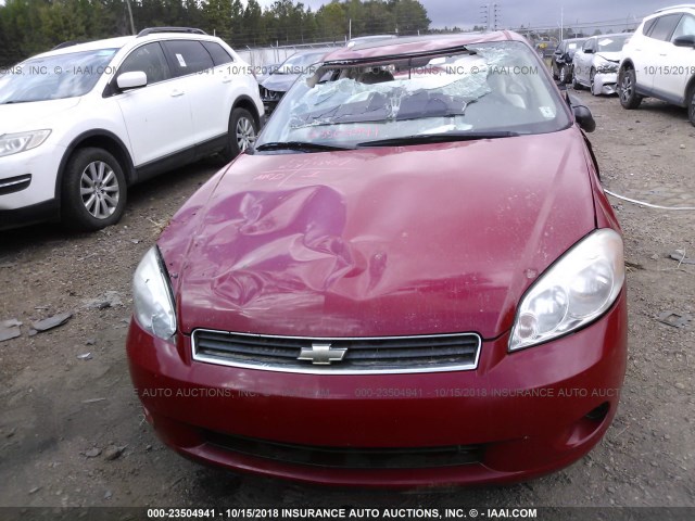 2G1WK15K279137812 - 2007 CHEVROLET MONTE CARLO LT RED photo 6