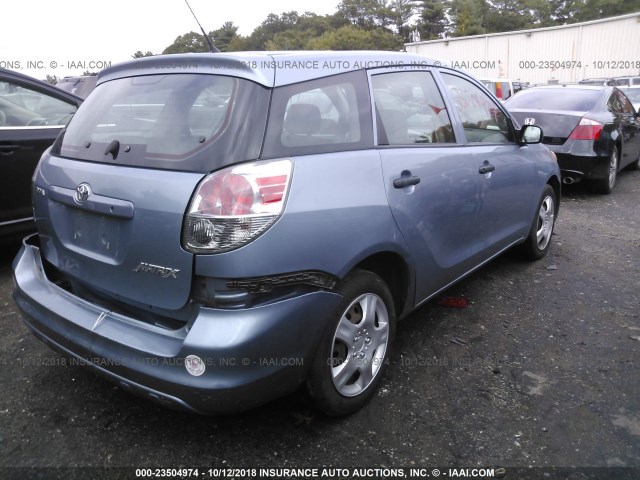 2T1KR32E16C591124 - 2006 TOYOTA COROLLA MATRIX XR BLUE photo 4