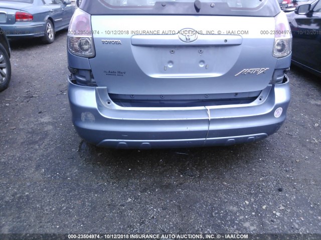 2T1KR32E16C591124 - 2006 TOYOTA COROLLA MATRIX XR BLUE photo 6