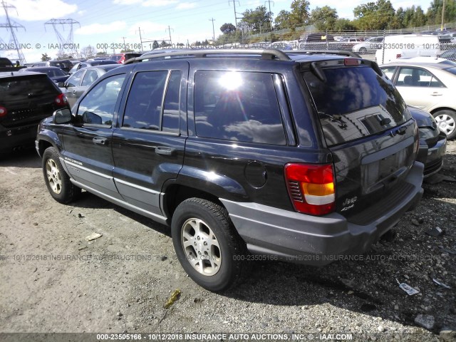 1J8GW38N62C205797 - 2002 JEEP GRAND CHEROKEE SPORT BLACK photo 3