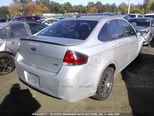 1FAHP3GN2BW123421 - 2011 FORD FOCUS SES SILVER photo 4