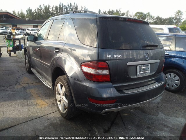 4JGBB5GB4AA547061 - 2010 MERCEDES-BENZ ML 350 GRAY photo 3