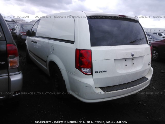 2C4RDGAG3CR371647 - 2012 DODGE RAM VAN WHITE photo 3