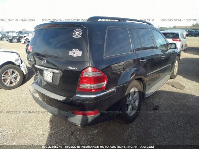 4JGBF71E98A304648 - 2008 MERCEDES-BENZ GL 450 4MATIC BLACK photo 4