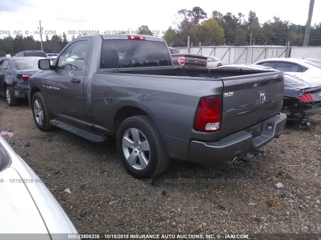 3C6JD6AT7CG278132 - 2012 DODGE RAM 1500 ST GRAY photo 3