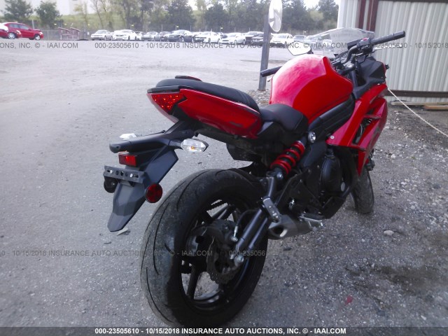 JKAEXEE18CDA03688 - 2012 KAWASAKI EX650 EC RED photo 4