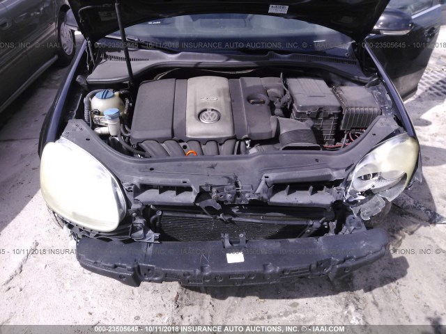 3VWEF71K97M060800 - 2007 VOLKSWAGEN JETTA WOLFSBURG 黑色 照片 10