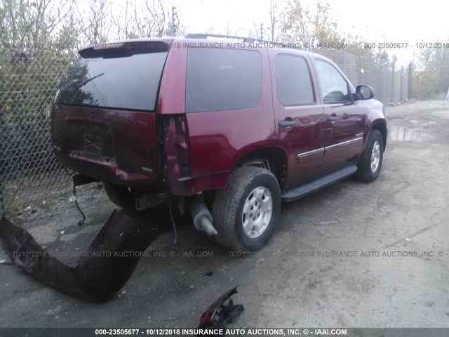 1GNUKAE09AR276420 - 2010 CHEVROLET TAHOE K1500 LS RED photo 4