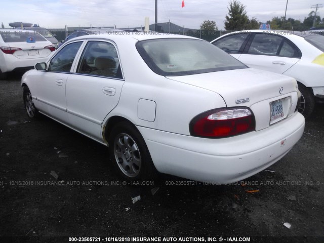 1YVGF22C925288178 - 2002 MAZDA 626 LX WHITE photo 3