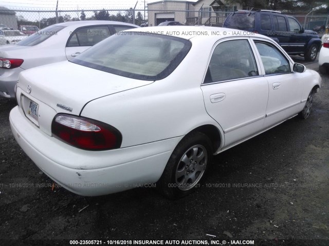 1YVGF22C925288178 - 2002 MAZDA 626 LX WHITE photo 4