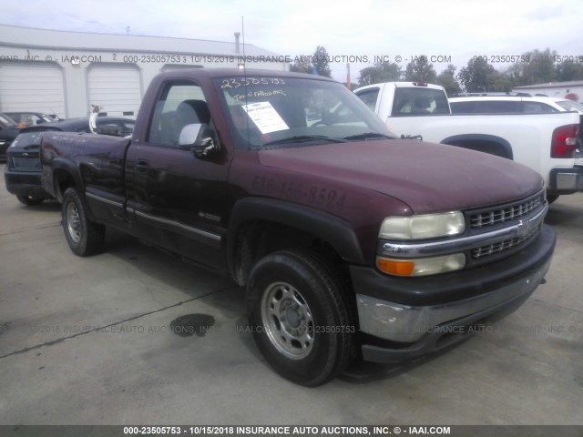 1GCGK24U0YE355556 - 2000 CHEVROLET SILVERADO K2500 BURGUNDY photo 1