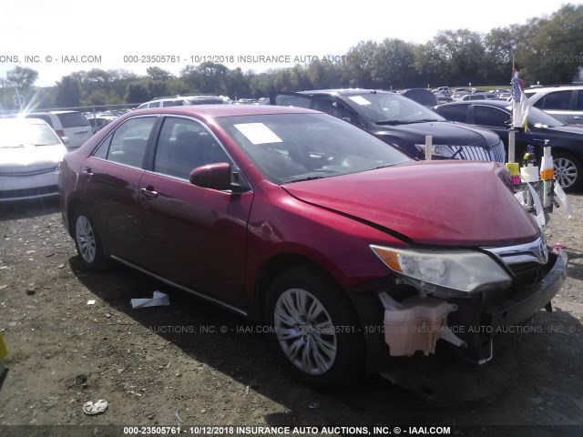 4T1BF1FK6CU536482 - 2012 TOYOTA CAMRY SE/LE/XLE RED photo 1