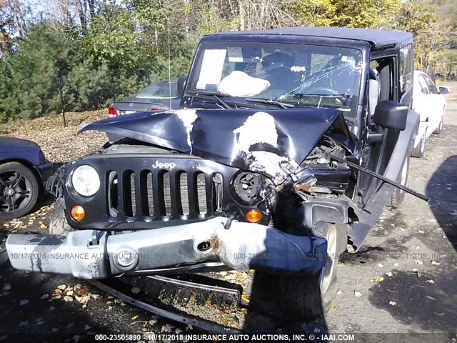 1J4FA24197L117455 - 2007 JEEP WRANGLER X BLACK photo 6