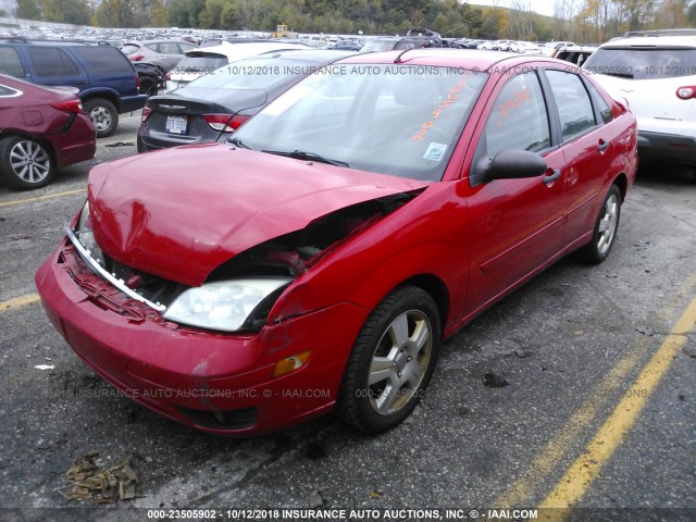 1FAFP34N47W122547 - 2007 FORD FOCUS ZX4/S/SE/SES RED photo 2