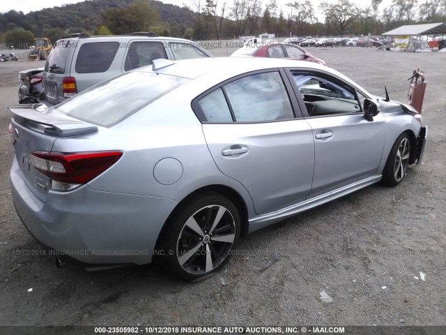 4S3GKAK67J3617329 - 2018 SUBARU IMPREZA SPORT SILVER photo 4