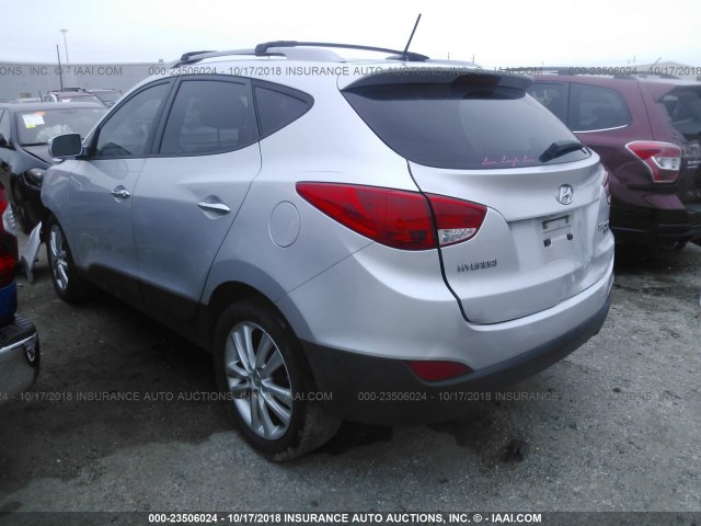 KM8JU3AC0DU683184 - 2013 HYUNDAI TUCSON GLS/LIMITED SILVER photo 3