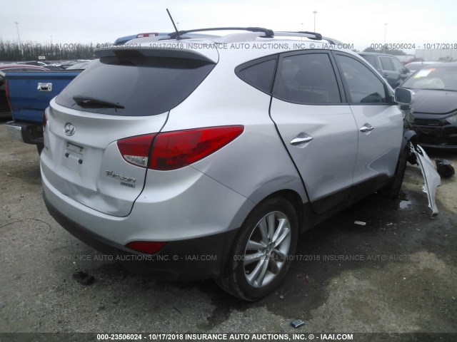 KM8JU3AC0DU683184 - 2013 HYUNDAI TUCSON GLS/LIMITED 银色 照片 4