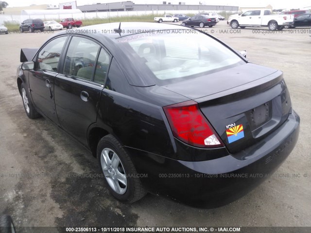 1G8AJ55F07Z120456 - 2007 SATURN ION LEVEL 2 BLACK photo 3