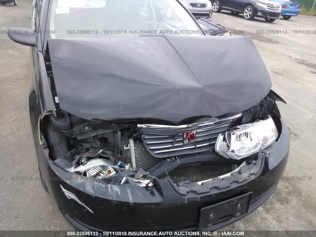 1G8AJ55F07Z120456 - 2007 SATURN ION LEVEL 2 BLACK photo 6