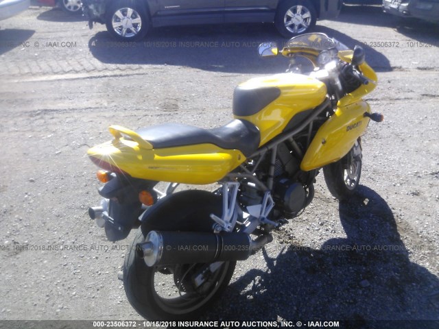 ZDM1LA3K4YB003082 - 2000 DUCATI 750 SS YELLOW photo 4