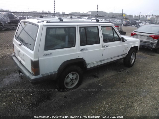 1J4FJ58S1ML619053 - 1991 JEEP CHEROKEE LAREDO WHITE photo 4