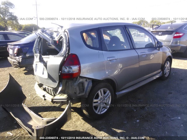 JHMGD38607S006701 - 2007 HONDA FIT S 灰色 照片 4