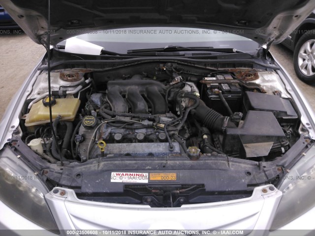 1YVHP84D365M05804 - 2006 MAZDA 6 S SILVER photo 10