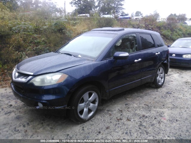 5J8TB18208A008156 - 2008 ACURA RDX BLUE photo 2