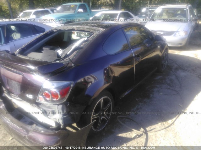 JTKDE167380233498 - 2008 TOYOTA SCION TC PURPLE photo 4