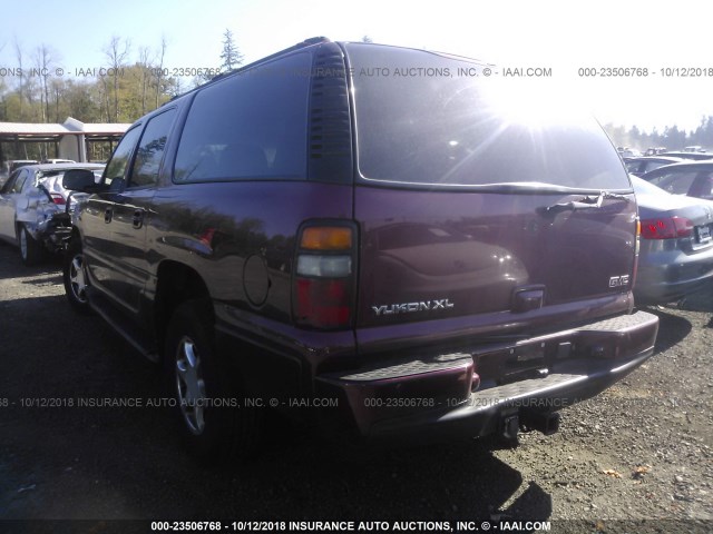 1GKFK66U54J275126 - 2004 GMC YUKON XL DENALI MAROON photo 3