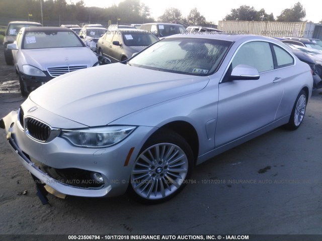 WBA3N9C59GK249810 - 2016 BMW 428 XI SILVER photo 2