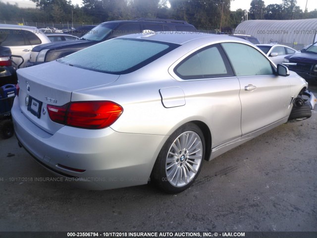 WBA3N9C59GK249810 - 2016 BMW 428 XI SILVER photo 4