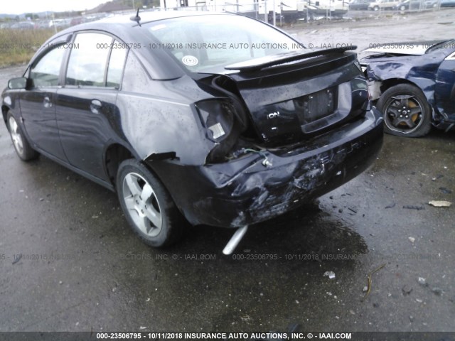 1G8AL55F46Z129198 - 2006 SATURN ION LEVEL 3 BLACK photo 3