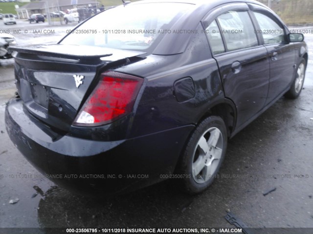 1G8AL55F46Z129198 - 2006 SATURN ION LEVEL 3 BLACK photo 4