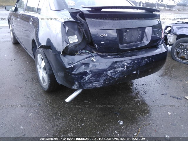 1G8AL55F46Z129198 - 2006 SATURN ION LEVEL 3 BLACK photo 6