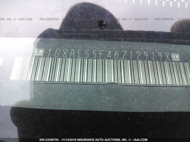 1G8AL55F46Z129198 - 2006 SATURN ION LEVEL 3 BLACK photo 9