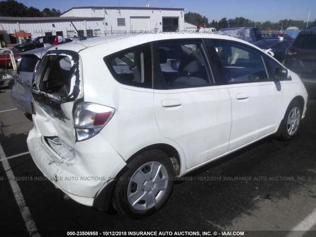 JHMGE8G36CS001885 - 2012 HONDA FIT WHITE photo 4