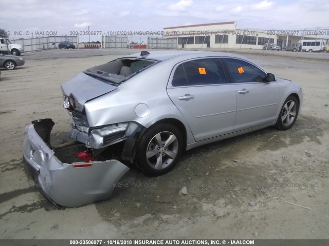 1G1ZC5E07CF132977 - 2012 CHEVROLET MALIBU 1LT SILVER photo 4