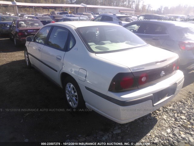 2G1WF52E139438575 - 2003 CHEVROLET IMPALA WHITE photo 3