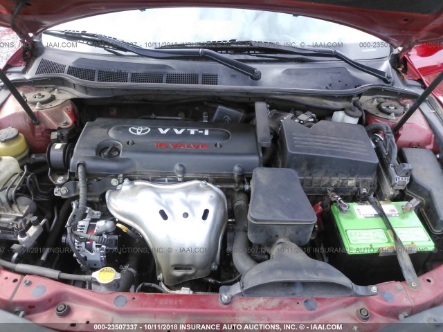 4T1BE46KX9U401910 - 2009 TOYOTA CAMRY SE/LE/XLE RED photo 10