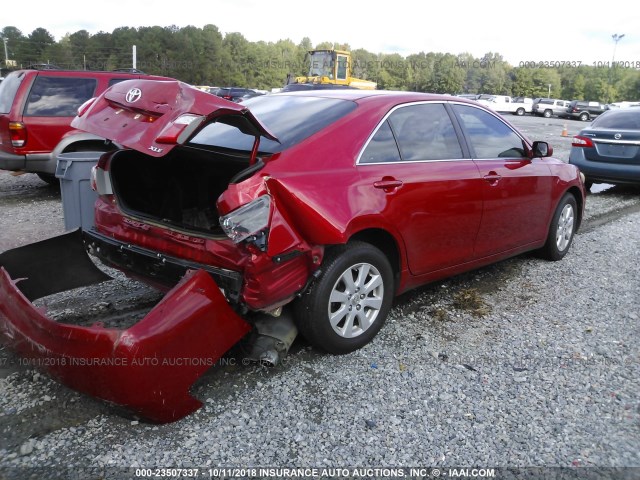 4T1BE46KX9U401910 - 2009 TOYOTA CAMRY SE/LE/XLE RED photo 4