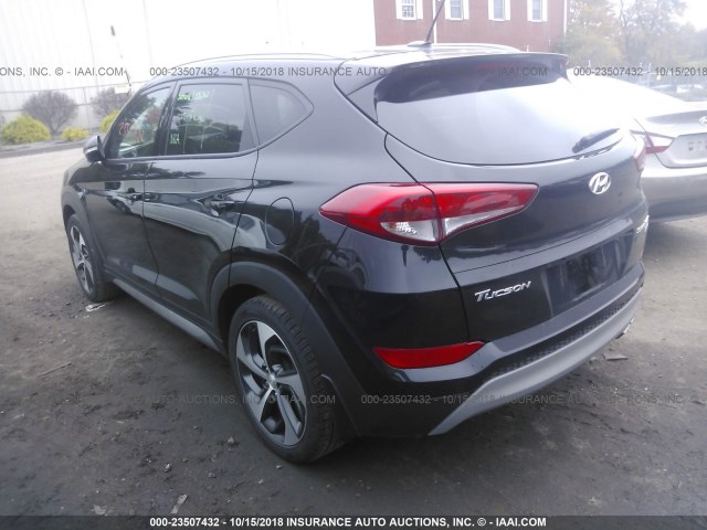 KM8J3CA21HU328525 - 2017 HYUNDAI TUCSON LIMITED/SPORT AND ECO/SE BLACK photo 3