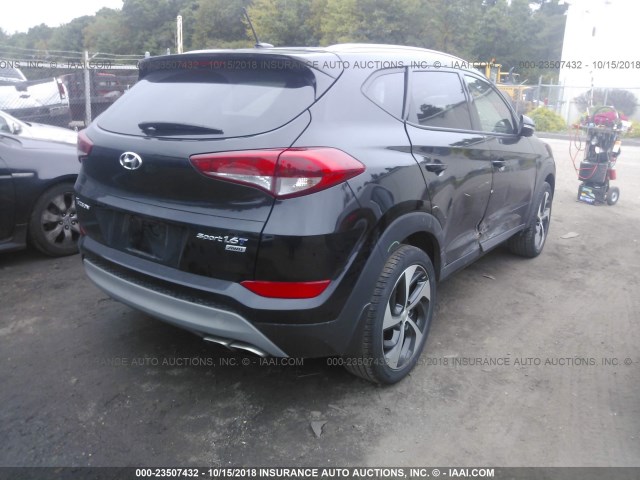KM8J3CA21HU328525 - 2017 HYUNDAI TUCSON LIMITED/SPORT AND ECO/SE BLACK photo 4