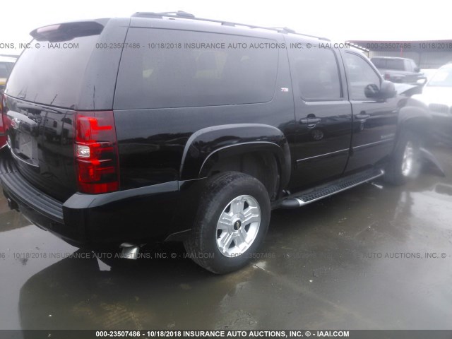 1GNSKJE76ER144175 - 2014 CHEVROLET SUBURBAN K1500 LT BLACK photo 4