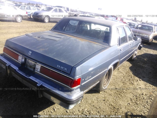 1G4AP69Y0EH9048 - 1984 BUICK LESABRE LIMITED BLUE photo 4